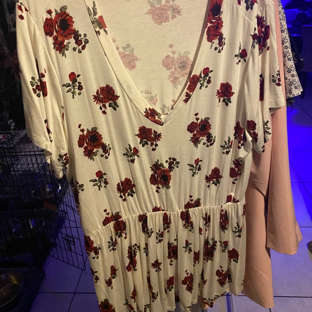 Floral babydoll top